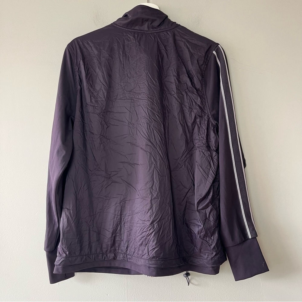Tangerine Zip-Up Windbreaker Athletic‎ Jacket Dark Purple Large - Picture 2 of 9